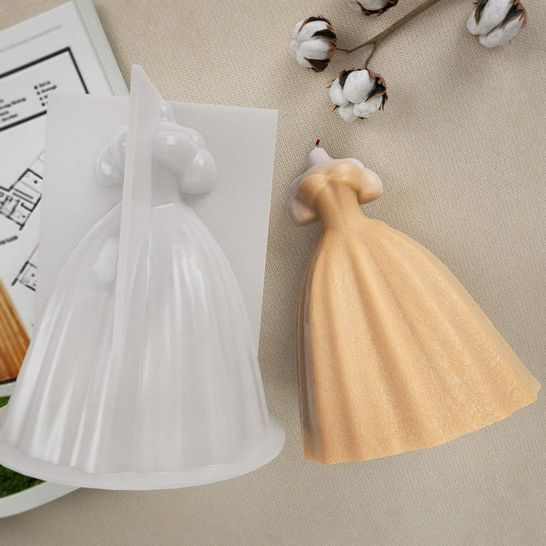 princess dress mold SHIMELE DIY Aromatherapy Candle Gypsum Mould - Princess Dress, Wedding &  Evening Gown Shapes