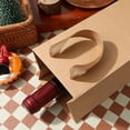 thumbnail image 2 of 24 Uds. Bolsa de mano de papel Kraft para vino tinto, bolsa de embalaje para bebidas y vino, bolsa de almacenamiento (un solo recipiente 11*9*35), 2 of 5