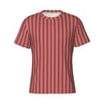 thumbnail image 3 of Naloa Stripes Red White Men's T-Shirt Sport T-shirt Men's Basic Tee Casual Men's Shirt, Round Neck, Short Sleeves - XX-Large, 3 of 5