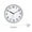 White, variant on Boovnll Alarm Clock, Mute Wall Clock Creative Fashion Living Room Three-Dimensional Digital Scale Clock Plastic Clock 10 Inch 25Cm, Clock