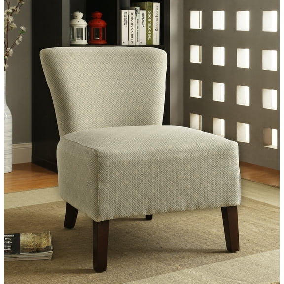Furniture of America Transitional Fabric Pertola Accent Chair, Ivory