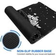 thumbnail image 6 of Long Mouse Pads for Desk,Black Gothic Cat Rose Moon Pattern Desk Mats on Top Of Desks, Desk Mouse Pad Extra Large with 3mm Non-Slip Base and Stitched Edge for Gaming,Office,Work,Home 47.3"x23.6", 6 of 6