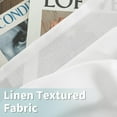 thumbnail image 2 of White Linen Curtains 90 Inch Long 2 Panels Set for Bedroom Living Room, Grommet Thick Linen Textured Sheer Curtains Light Filtering Privacy Drapes for French Door, 52 x 90 Inch, 2 of 15
