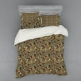 thumbnail image 2 of Ambesonne Paisley Bedding Set 3 Pcs, Persian Hippie Florets, Twin XL, Sand Brown Chocolate, 2 of 3