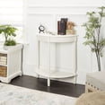 thumbnail image 5 of Simplify Half Round Wood Accent Table, Satin White Finish, 5 of 6