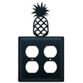 thumbnail image 3 of Village Wrought Iron EOO-44 Ananas Double Sortie Couvercle - Noir, 3 of 3