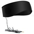 thumbnail image 1 of Black music sleep headband with headphones, 3.5mm corded soft elastic, 1 of 3