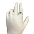 thumbnail image 2 of AoneJewelry 0.85 Carat 6MM Round Created Emerald and Diamond Ring In 10K Solid Rose, White & Yellow Gold, 2 of 5