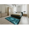 thumbnail image 4 of Ahgly Company Indoor Rectangle Patterned Dark Turquoise Green Area Rugs, 3' x 5', 4 of 6