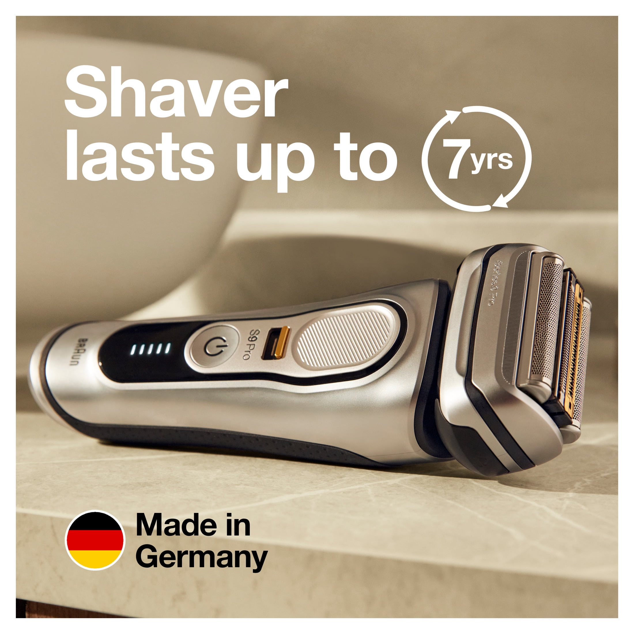 Braun Series 9 Pro 9477cc Men's Electric Razor, Rechargeable Wet