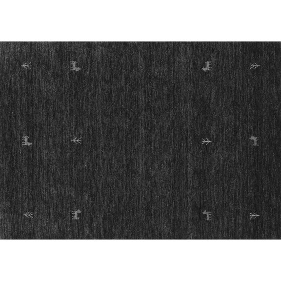 Ahgly Company Indoor Rectangle Abstract Gray Contemporary Area Rugs, 2' x 5'