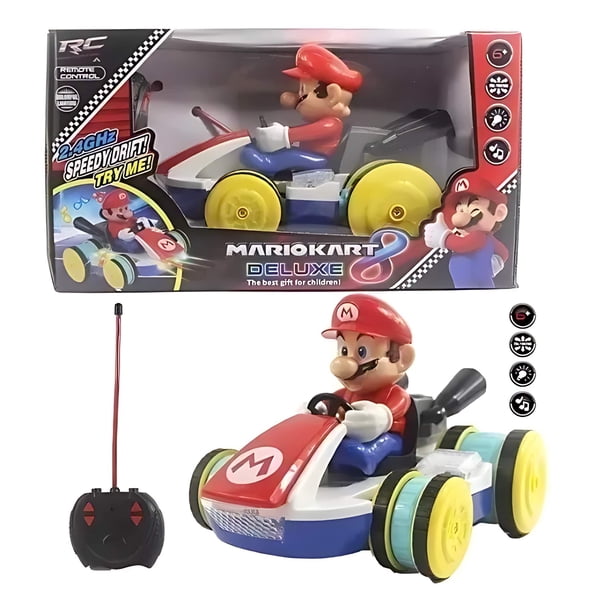 Carro A Control Remoto Mario Kart Deluxe Juguete Figura Color