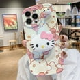 thumbnail image 3 of Hello Kitty Étui de Téléphone Mignonne avec Support pour iPhone 14 13 12 11 Pro Max XR TP X 8 7 Plus Étui Réfléchissante Hello Kitty ZR, 3 of 7