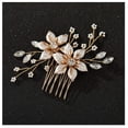 thumbnail image 1 of Peigne de Mariée Doré Fait Main Pince à Cheveux Accessoires de Cheveux de Mariage pour Femmes, 1 of 7