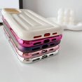 thumbnail image 5 of for iPhone 13 Pro Max Case 6.7 Inch, Cute 3D Striped Pattern Phone Case Soft Silicone Case for Women Girls Boys Luxury Plated Glossy Shockproof Air Cushion Back Cover, Burgundy, 5 of 7