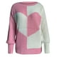 thumbnail image 4 of Suéteres para mujer Casual manga larga suelta cuello redondo patrón de corazón suéter suéter Odeerbi ODB-3, 4 of 5