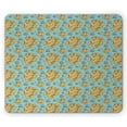 thumbnail image 1 of Sailing Mouse Pad, Pirate Map Look Nautical Drawing with Sail Direction Ocean Pattern, Rectangle Non-Slip Rubber Mousepad, Blue Earth Yellow, by Ambesonne, 1 of 2