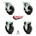 thumbnail image 2 of 5 Inch Phenolic Wheel Swivel Top Plate Caster Set with 2 Brake 2 Rigid SCC, 2 of 2