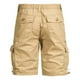 thumbnail image 4 of pstuiky Pantalones cortos para hombre, Pantalones cortos de trabajo de verano para hombre, de color liso, con múltiples bolsillos y cintura elástica con botones. Pantalones cortos de entrenamiento, 4 of 7