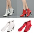 thumbnail image 1 of Botas de para Muñeca de de Acción, Botines 1/6, Traje para Mujer Pulgada Ropa Bnca Y Roja Macarena Tacones altos a escala 1/6, 1 of 8