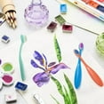 thumbnail image 5 of 20 Pack Mini Colored Ink Blending Brushes, 10 Color Craft Ink Blender Brushes Set, Small Ink Blending Tools with Soft Bristle Color Coded Handle for Card Making, Painting, Drawing, Stamping, 5 of 7