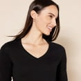 thumbnail image 4 of walmart Essentials Womens Lightweight V-Neck Sweater, 4 of 8