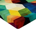 thumbnail image 2 of Ambesonne Vintage Fitted Sheet, Rhombus Pattern Grunge, Twin XL Size, Multicolor, 2 of 3