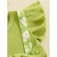 thumbnail image 7 of Suealasg Newborn Baby Girl Clothes Fly Sleeve Daisy Print Bow Romper with Headband Set 2Pcs Infant Summer Photoshoot Outfits, 7 of 7