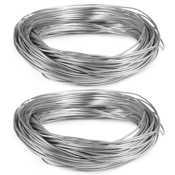 2 Rolls 118 Feet Aluminum Wire, 0.08 Inches Diameter Metal Wire, Armature Bendable Aluminum Wire for Gardening Horticulture Sculpting Dolls Floral Jewelry Making Weaving DIY Crafts