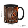 thumbnail image 3 of Hyknon Mechanic Coffee Mug Ceramics Portable Coffee K Cups with Handle Tea Cup 4D-Like Reusable Travel Tumbler for Machanic Lovers Home Office, 3 of 7