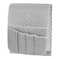 thumbnail image 4 of Deago Sofa Armrest Organizer Non-Slip Arm Chair Bedside Caddy Storage Organizer for Recliner Couch with 5 Pockets for Cell Phone TV Remote Control Magazines (Gray), 4 of 9