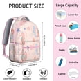 thumbnail image 4 of Nautical Marine Life Student Backpack Durable Waterproof School Bag with Seahorse, Starfish, and Seaweed Cartoon Print, Breathable Foam Padding, Adjustable Straps for Outdoor Activities, 4 of 6