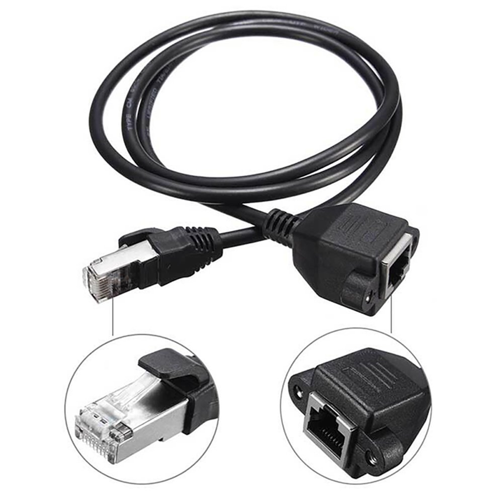 30CM RJ45 Male to Female Network Screw Panel Mount Extension