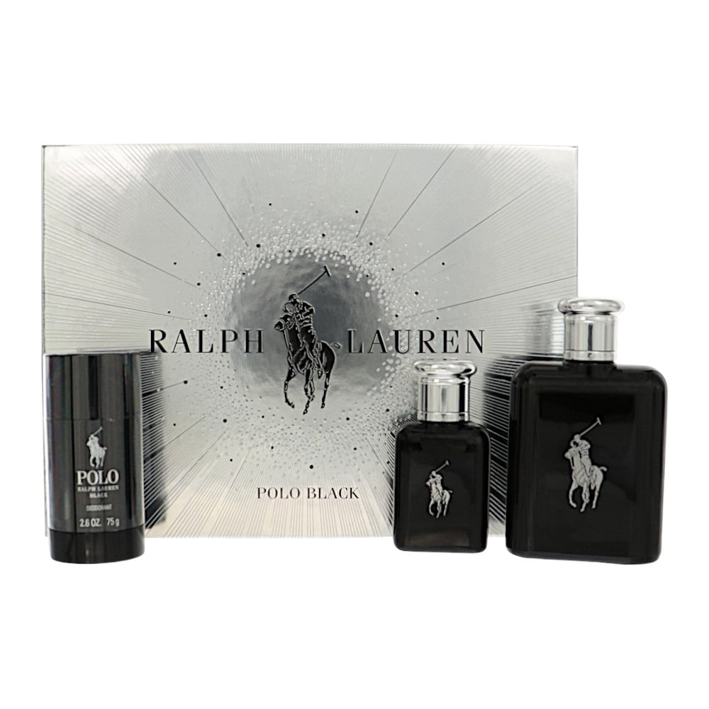 Ralph Lauren Polo Black Eau de Toilette Men Spray Cologne, 4.2 fl