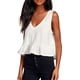 thumbnail image 1 of Camiseta sin mangas estilo babydoll con escote en V, dobladillo con volantes y peplum para mujer, 1 of 7