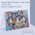 thumbnail image 4 of Switch Panel 4.48x6.37In Switch Plate Wall Panel Living Room Kitchen Bedroom Study Switch Panel Stylish Decoration Colorful Cool Wolves, 4 of 8