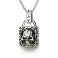 thumbnail image 5 of Retro Hip Hop Punk Skull 14K White Gold Necklace Men's Rock Personality Long Pendant Necklace Boho Halloween Ornament, 5 of 8