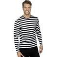 thumbnail image 2 of Men's Black And Whte Stripey Can't Find Me Prisoner Costume Large 42-44, 2 of 2