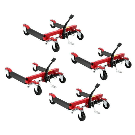 Pinypikaka Car Wheel Dolly Jack Set of 4, 6000LBS Capacity Wheel Dolly, Heavy Duty Vehicle Dollies, for Moving Cars, Trailers, SUV and Motorcycles