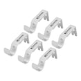 thumbnail image 2 of 6PCS Curtain Rod Brackets Iron Adjustable Window Curtain Rod Support Holder for Wall Mount Silver, 2 of 12