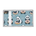 thumbnail image 2 of JIALIOU Nylon Trifold Card Wallet with ID Window Zipper Pocket for Men Women Teen Cute Panda and Donut, 2 of 7