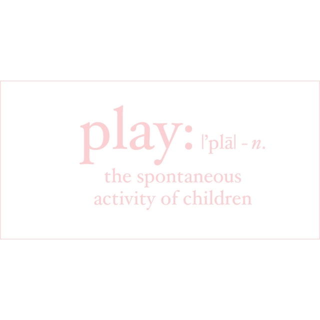 Play Definition Vinyl Decal Large Blush