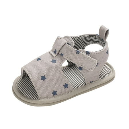 

Kids Soft Crib Prewalker Summer Anti-Slip Shoes Hollow Flower Sandals Shoes