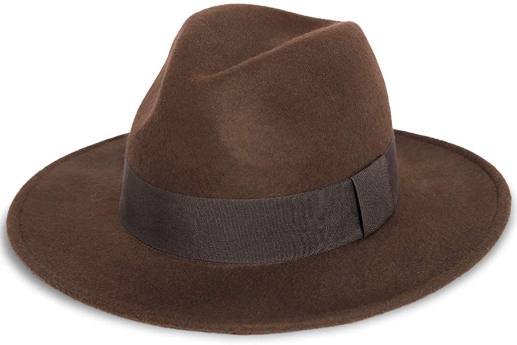 KSCD Wool Felt Wide Brim Fedora Hats 