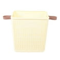 thumbnail image 2 of Cesto para la Colada de Plásstico Delgado, Cesto para Ropa Estrecho, Resistente, Plegable, Que Ahorra Espacio, Con Diseño Simple En Crema para Baña, Dormitorio, Pasillo, Mantas, Mantas, 2 of 7