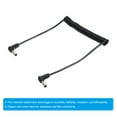 thumbnail image 4 of Uxcell 5Ft 5.5mm x 2.5mm Male to Male DC Power Cable, Right Angle Wire Adapter Coiled Extension Cable Cord, 4 of 5