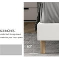 thumbnail image 6 of AUFANK King Bed Frame Upholstered Platform with Wooden Slats, Noise-Free, Beige, 6 of 6