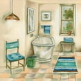 thumbnail image 3 of Ferry, Margaret 12x12 Black Modern Framed Museum Art Print Titled - Tile Bath I, 3 of 5