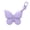 Purple, variant on KGJQ Lipstick Holder with Elastic Silicone Bag Keychain Butterfly Shape Lipstick Carrier for Thin Tube Lip Balm And Lip Gloss