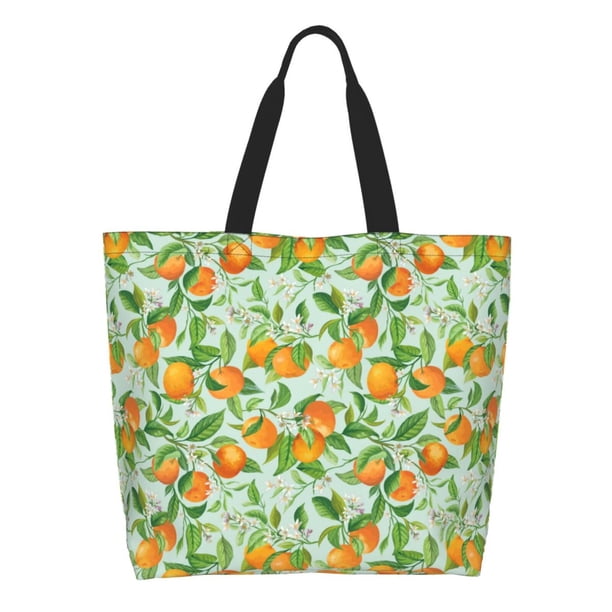 Disketp Tangerine Bolsa Tote Estampada para Mujer, Bolso de Hombro y de Mano para Compras y Viajes